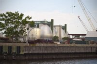 Digester eggs at the Newtown Creek sewage treatment plant